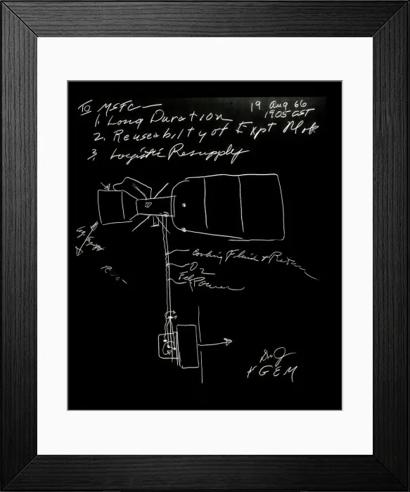 Framed Print : Skylab Concept by George Mueller, 1966. Creator: George E. Mueller Framed Print : Skylab Concept by George Mueller, 1966. Creator: George E. Mueller