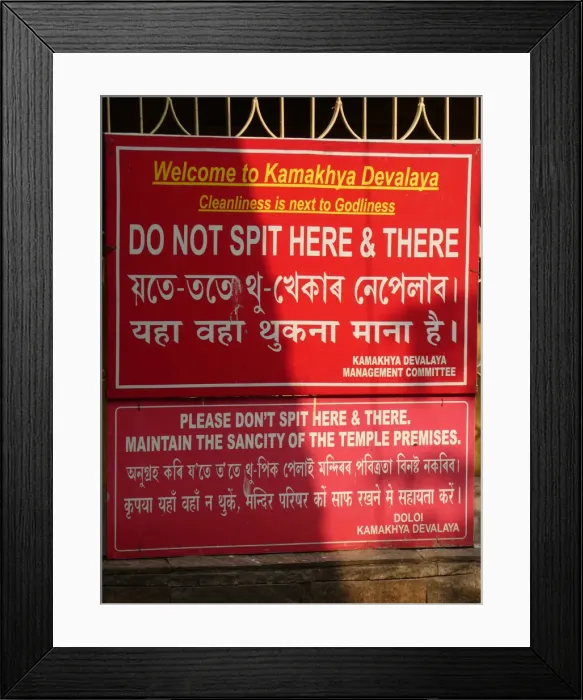 Framed Print : No spitting street sign in India, 2019. Creator: Unknown Framed Print : No spitting street sign in India, 2019. Creator: Unknown