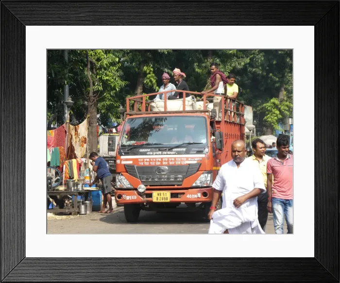 Framed Print : Eicher truck, West Bengal India, 2019. Creator: Unknown Framed Print : Eicher truck, West Bengal India, 2019. Creator: Unknown