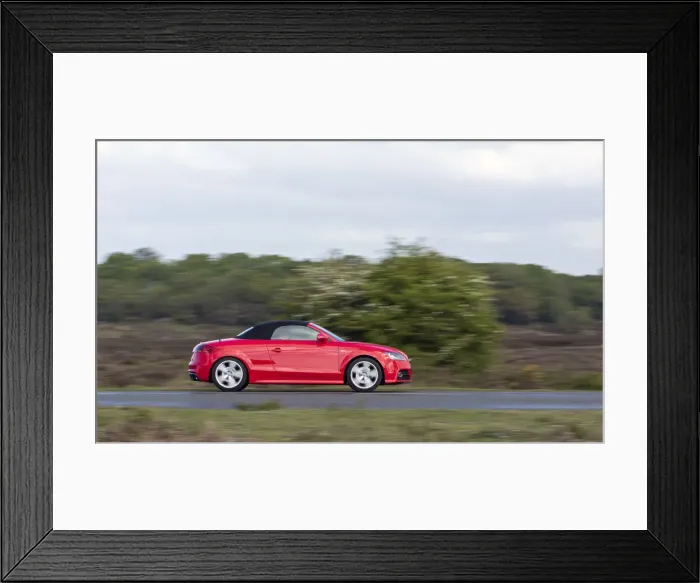 Framed Print : Audi TT cabriolet driving in New Forest. Creator: Unknown Framed Print : Audi TT cabriolet driving in New Forest. Creator: Unknown