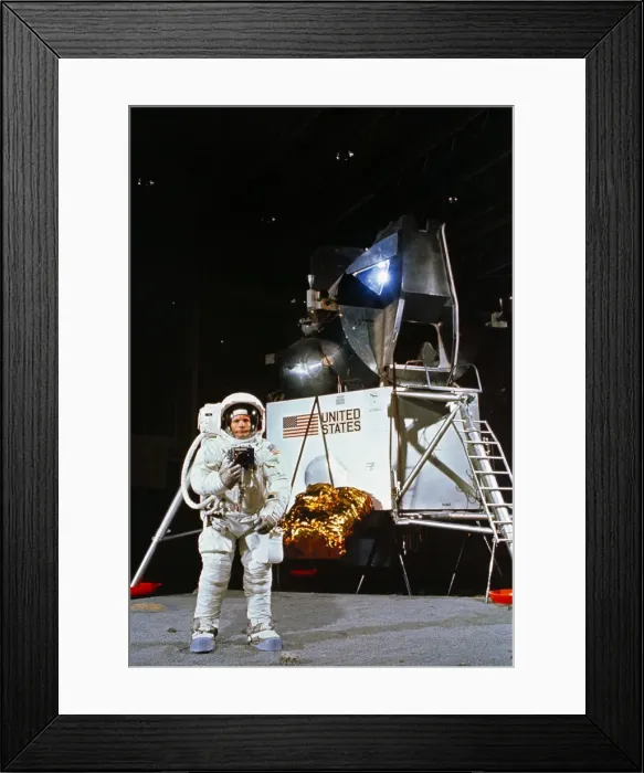 Framed Print : Neil Armstrong lunar surface training, USA, April 22, 1969. Creator: NASA Framed Print : Neil Armstrong lunar surface training, USA, April 22, 1969. Creator: NASA