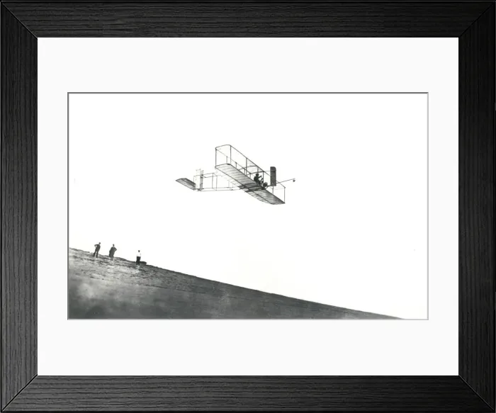 Framed Print : Orville Wright tests his glider at Kitty Hawk, North Carolina, USA, 1911. Creator: NASA Framed Print : Orville Wright tests his glider at Kitty Hawk, North Carolina, USA, 1911. Creator: NASA