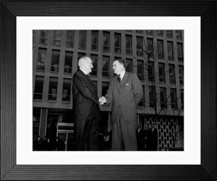 Framed Print : Truman and Webb at NASA Headquarters, 1961. Creator: NASA Framed Print : Truman and Webb at NASA Headquarters, 1961. Creator: NASA