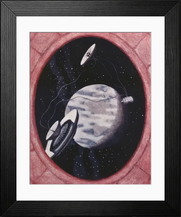 Framed Print : Noordungs Three-Unit Space Station Concept, 1929. Creator: NASA Framed Print : Noordungs Three-Unit Space Station Concept, 1929. Creator: NASA