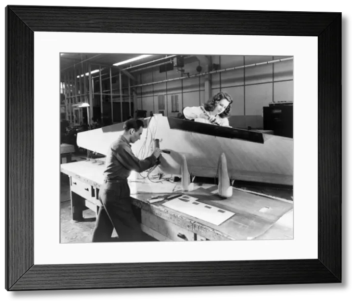 Framed Print : Flying boat construction, Virginia, USA, April 24, 1946. Creator: Unknown Framed Print : Flying boat construction, Virginia, USA, April 24, 1946. Creator: Unknown