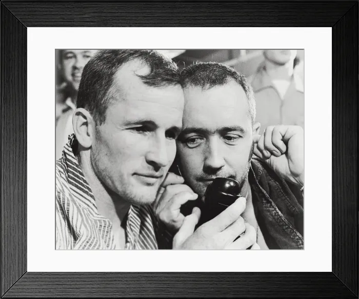 Framed Print : White and McDivitt talk to President Lyndon B. Johnson, 1965. Creator: NASA Framed Print : White and McDivitt talk to President Lyndon B. Johnson, 1965. Creator: NASA