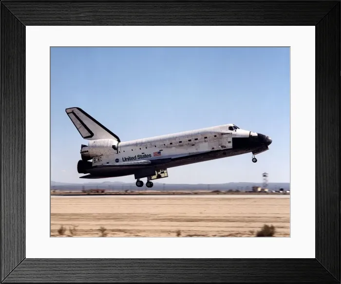 Framed Print : STS-92 touching down, Edwards Air Force Base, California, USA, October 24, 2000 Framed Print : STS-92 touching down, Edwards Air Force Base, California, USA, October 24, 2000
