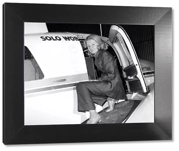 British aviator Sheila Scott, 1970s. Creator: NASA