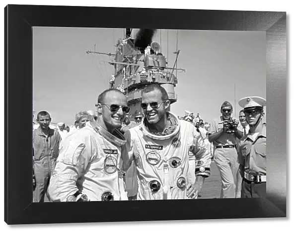 Cooper and Conrad on deck, 1965. Creator: NASA