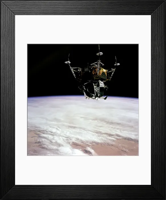 Framed Print : Spider in Earth Orbit, 1969. Creator: David Scott Framed Print : Spider in Earth Orbit, 1969. Creator: David Scott