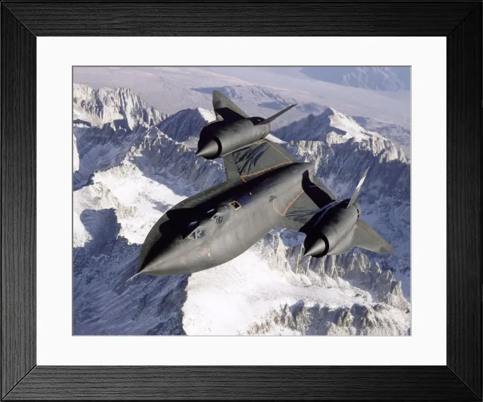 Framed Print : SR-71 over snow-capped mountains, USA, 1995. Creator: NASA Framed Print : SR-71 over snow-capped mountains, USA, 1995. Creator: NASA
