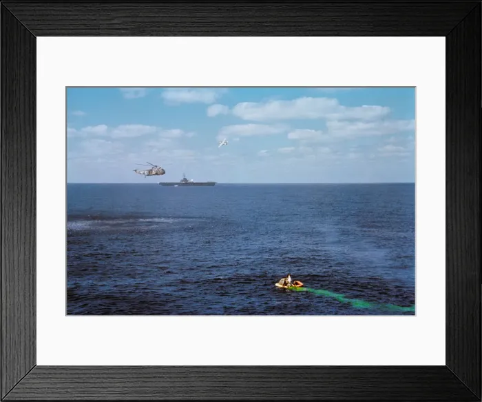 Framed Print : Gemini VI recovery, Atlantic Ocean, December 16, 1965. Creator: NASA Framed Print : Gemini VI recovery, Atlantic Ocean, December 16, 1965. Creator: NASA
