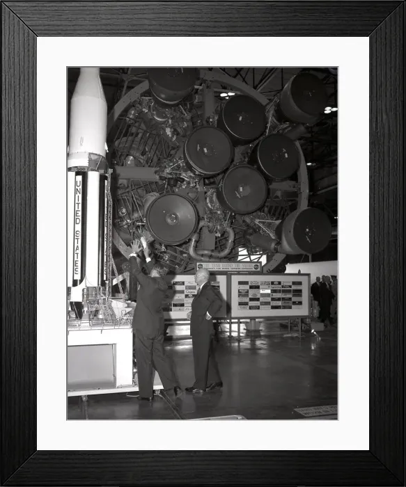Framed Print : Eisenhower visits the George C. Marshall Space Flight Center, Alabama, USA. Creator: NASA Framed Print : Eisenhower visits the George C. Marshall Space Flight Center, Alabama, USA. Creator: NASA
