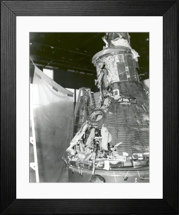Framed Print : MA-1 capsule reassembled after explosion, USA, 1960. Creator: NASA