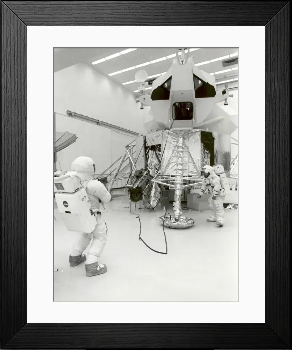 Framed Print : Apollo 13 Astronauts Practice Moonwalk at KSC, Florida, USA, 1970. Creator: NASA Framed Print : Apollo 13 Astronauts Practice Moonwalk at KSC, Florida, USA, 1970. Creator: NASA