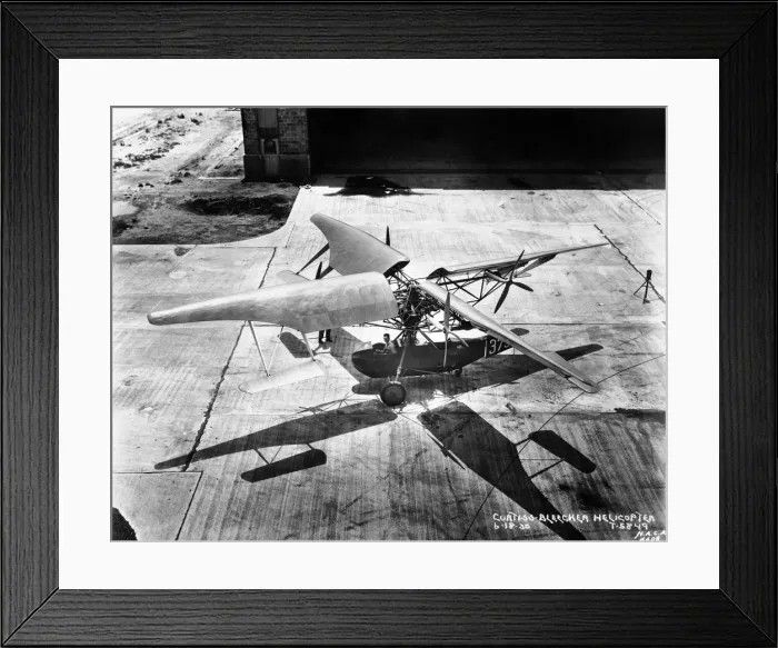 Framed Print : Curtiss Bleeker helicopter, Virginia, USA, June 18, 1930. Creator: Unknown Framed Print : Curtiss Bleeker helicopter, Virginia, USA, June 18, 1930. Creator: Unknown
