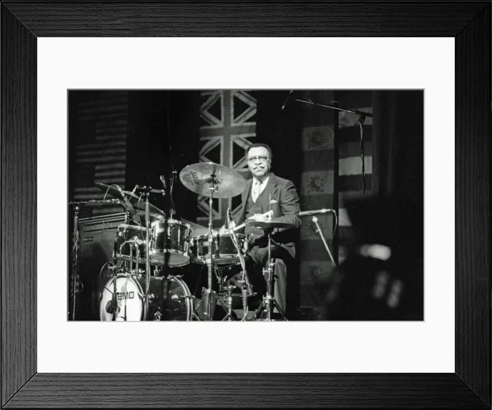 Framed Print : Grady Tate, Philip Morris Jazz. Festival. Dominion Theatre. London, Nov 1985 Framed Print : Grady Tate, Philip Morris Jazz. Festival. Dominion Theatre. London, Nov 1985