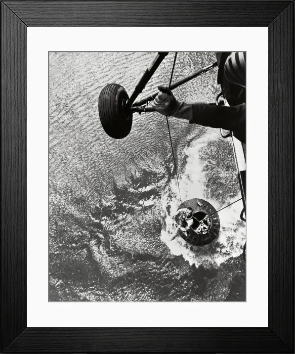 Framed Print : Shepard hoisted from Mercury capsule, 1961. Creator: NASA Framed Print : Shepard hoisted from Mercury capsule, 1961. Creator: NASA