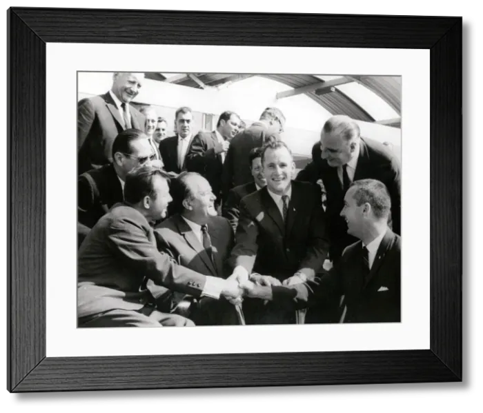 Framed Print : Gemini 4 Astronauts meet Yuri Gagarin, Paris, France, 1965. Creator: NASA Framed Print : Gemini 4 Astronauts meet Yuri Gagarin, Paris, France, 1965. Creator: NASA