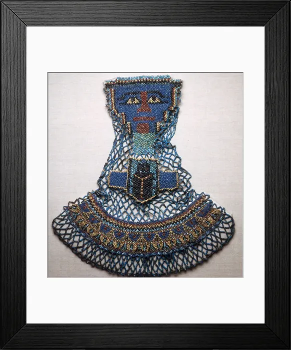 Framed Print : Bead Net Mummy Shroud, Egypt, Late Period, Dynasty 26 (664-525 BCE). Creator: Unknown Framed Print : Bead Net Mummy Shroud, Egypt, Late Period, Dynasty 26 (664-525 BCE). Creator: Unknown