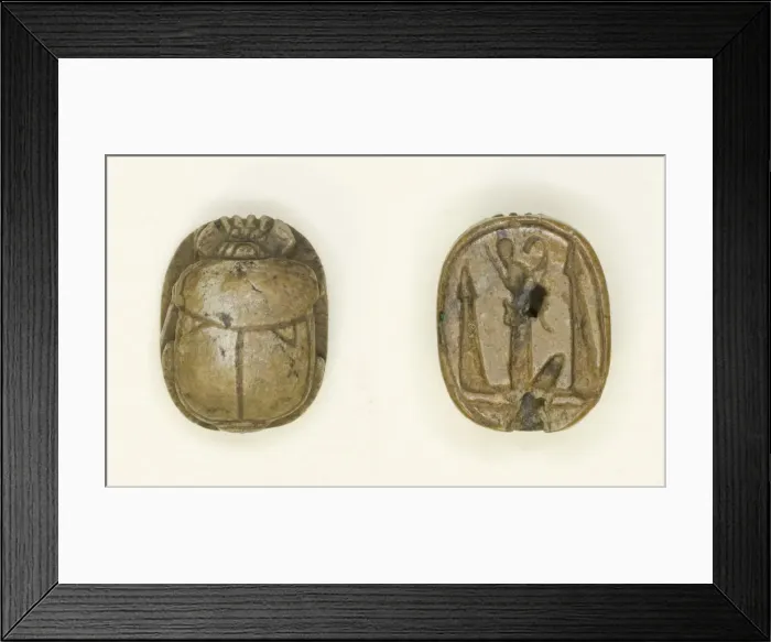 Framed Print : Scarab: King and Hieroglyphs, Egypt, New Kingdom-Late Period Framed Print : Scarab: King and Hieroglyphs, Egypt, New Kingdom-Late Period