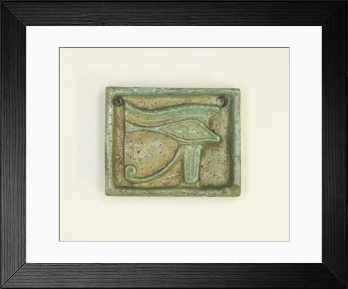 Framed Print : Eye of Horus (Wedjat) Amulet, Egypt, Late Period, Dynasty 26-30 (664-343 BCE) Framed Print : Eye of Horus (Wedjat) Amulet, Egypt, Late Period, Dynasty 26-30 (664-343 BCE)