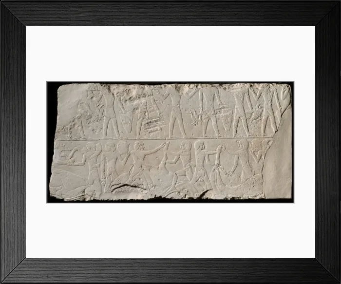 Framed Print : Fragment of a Tomb Wall Depicting Offering Bearers and Butchers, Egypt, Old Kingdom Framed Print : Fragment of a Tomb Wall Depicting Offering Bearers and Butchers, Egypt, Old Kingdom