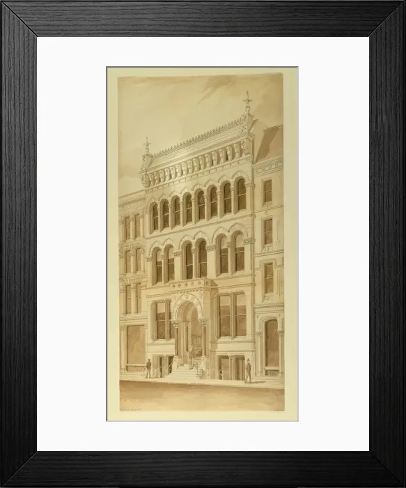 Framed Print : Lenox Building, Chicago, Illinois, Perspective, 1872. Creator: Carter Drake and Wight Framed Print : Lenox Building, Chicago, Illinois, Perspective, 1872. Creator: Carter Drake and Wight