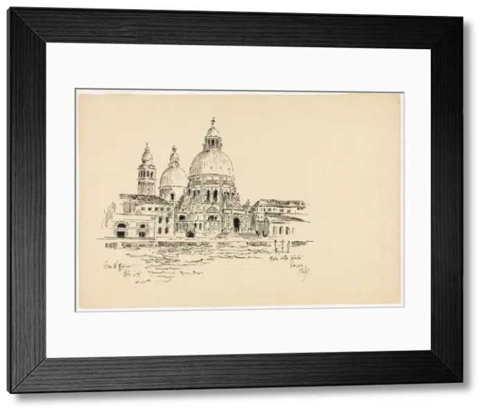 Framed Print : Sta. Maria della Salute, Venice, Italy, Travel Sketch, 1891 Framed Print : Sta. Maria della Salute, Venice, Italy, Travel Sketch, 1891