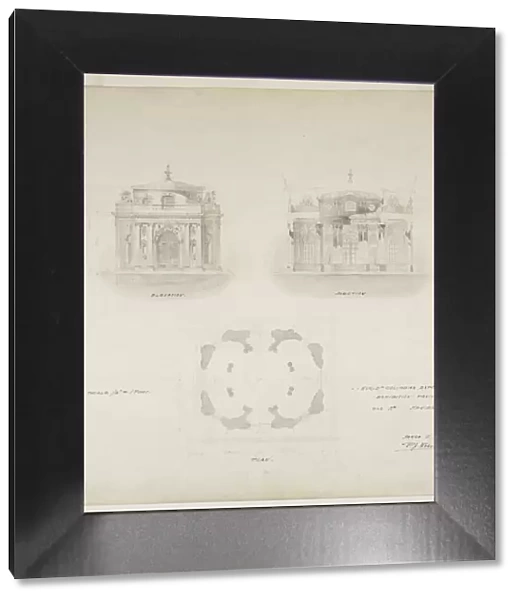 Worlds Colombian Exposition Chocolate-Menier Pavilion, Chicago, Plan, Elevation