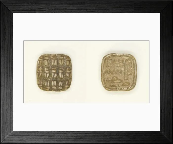 Framed Print : Plaque: 15 Scarabs / Amunhotep, Egypt, Middle Kingdom Framed Print : Plaque: 15 Scarabs / Amunhotep, Egypt, Middle Kingdom