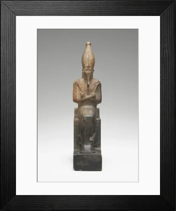 Framed Print : Statuette of Osiris, Egypt, Late Period, Dynasty 26 (664-525 BCE). Creator: Unknown Framed Print : Statuette of Osiris, Egypt, Late Period, Dynasty 26 (664-525 BCE). Creator: Unknown