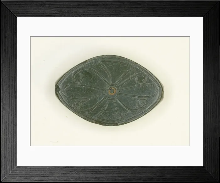 Framed Print : Cowroid: Floral Motif, Egypt, New Kingdom, Dynasty 18 (1550-1069 BCE). Creator: Unknown Framed Print : Cowroid: Floral Motif, Egypt, New Kingdom, Dynasty 18 (1550-1069 BCE). Creator: Unknown