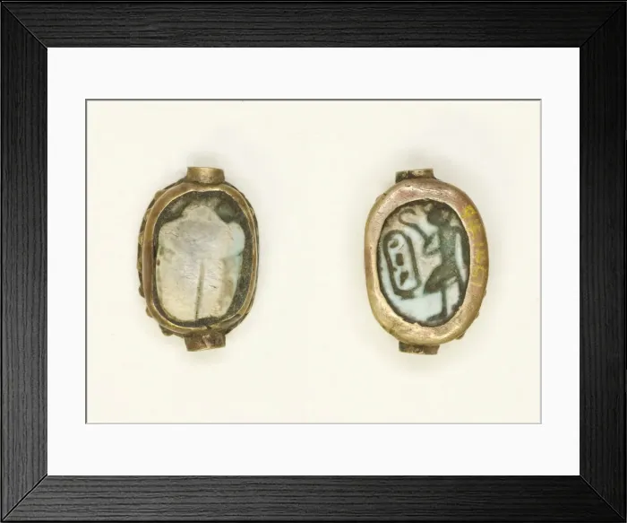 Framed Print : Scarab: Cartouche and Standing King, Egypt, New Kingdom, Dynasty 18 Framed Print : Scarab: Cartouche and Standing King, Egypt, New Kingdom, Dynasty 18