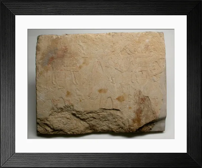 Framed Print : Wall Fragment from a Tomb Depicting Three Offering Bearers, Egypt, Old Kingdom, Dynasty 5 Framed Print : Wall Fragment from a Tomb Depicting Three Offering Bearers, Egypt, Old Kingdom, Dynasty 5
