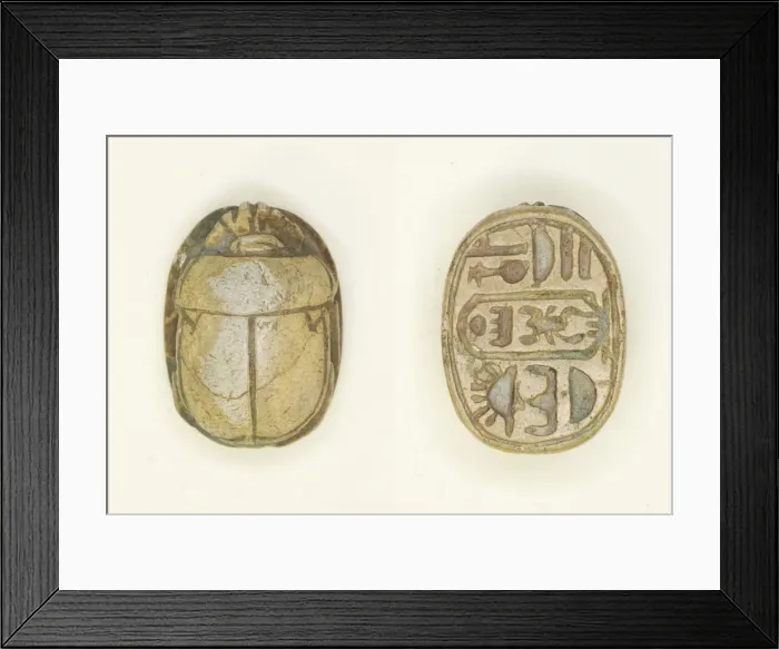 Framed Print : Scarab: Menkheperura (Thutmose IV), Egypt, New Kingdom, Dynasty 18, Reign of Thutmose IV Framed Print : Scarab: Menkheperura (Thutmose IV), Egypt, New Kingdom, Dynasty 18, Reign of Thutmose IV