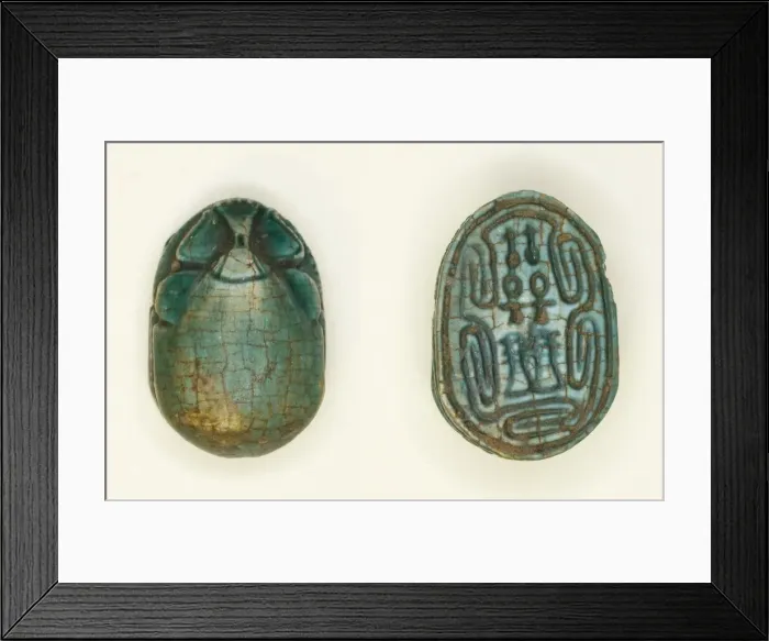 Framed Print : Scarab: Hieroglyphs (nfr-signs, anx-signs, Dd-signs), Egypt Framed Print : Scarab: Hieroglyphs (nfr-signs, anx-signs, Dd-signs), Egypt