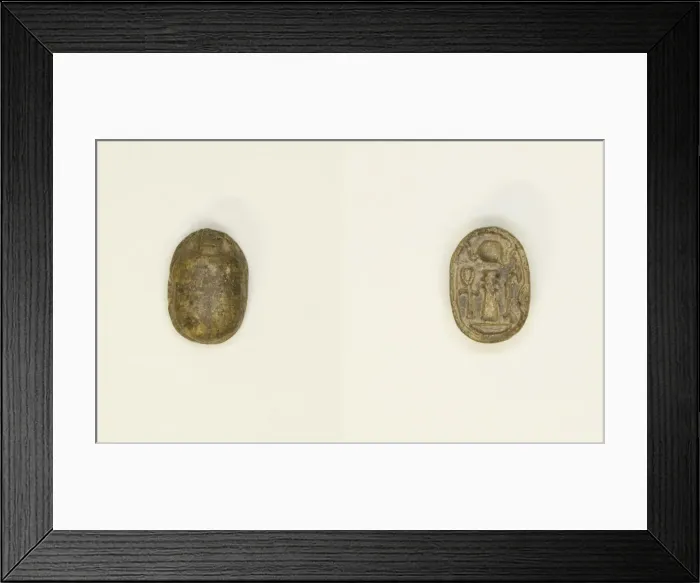 Framed Print : Scarab: Hieroglyphs (wAs-sign, Dd-sign, anx-sign), Egypt, New Kingdom Framed Print : Scarab: Hieroglyphs (wAs-sign, Dd-sign, anx-sign), Egypt, New Kingdom