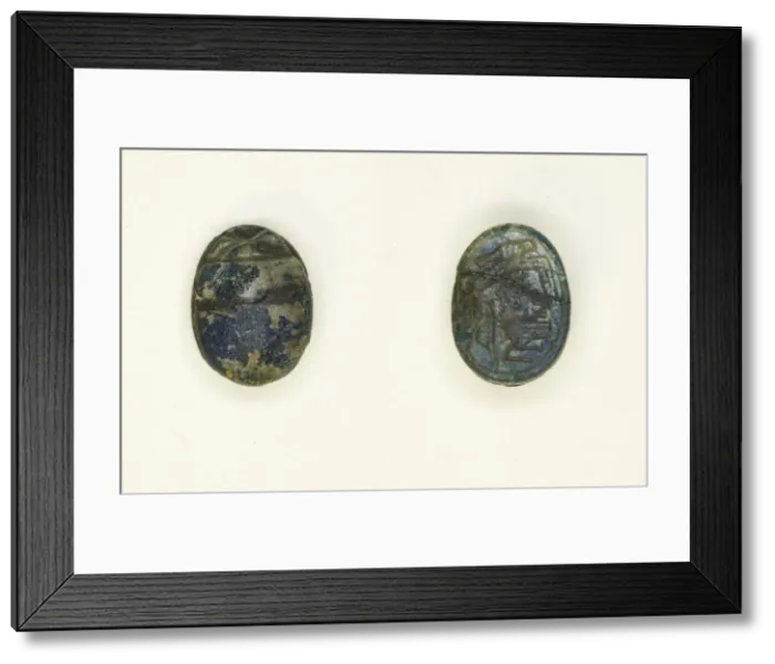 Framed Print : Scarab: Hovering Falcon over Name of God Amun, Egypt, New Kingdom, Dynasties 18-20 Framed Print : Scarab: Hovering Falcon over Name of God Amun, Egypt, New Kingdom, Dynasties 18-20