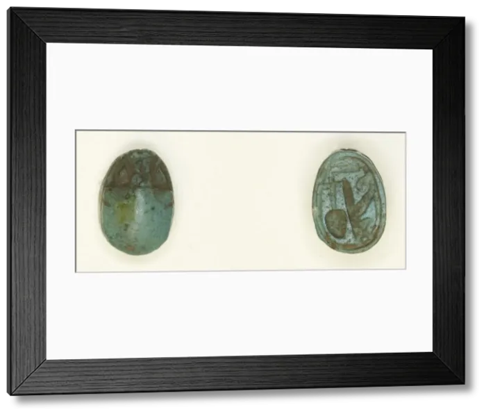 Framed Print : Scarab: Hieroglyphs (Red Crown, nfr- and nb-Signs: Trigramme of Amun), Egypt, New Kingdom Framed Print : Scarab: Hieroglyphs (Red Crown, nfr- and nb-Signs: Trigramme of Amun), Egypt, New Kingdom