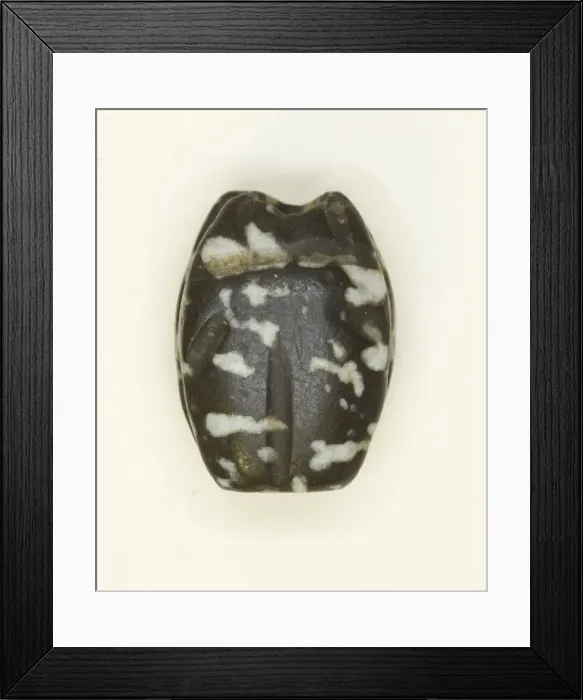 Framed Print : Scarab: Uninscribed, Egypt, First Intermediate Period-Early Middle Kingdom ( Framed Print : Scarab: Uninscribed, Egypt, First Intermediate Period-Early Middle Kingdom (