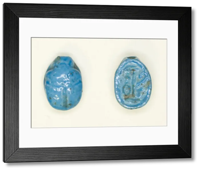 Framed Print : Scarab: Hieroglyphs (Red Crown, nfr- and nb-Signs: Trigramme of Amun), Egypt, New Kingdom Framed Print : Scarab: Hieroglyphs (Red Crown, nfr- and nb-Signs: Trigramme of Amun), Egypt, New Kingdom