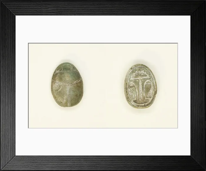 Framed Print : Scarab: Floral Motif, Egypt, Second Intermediate Period - early New Kingdom Framed Print : Scarab: Floral Motif, Egypt, Second Intermediate Period - early New Kingdom