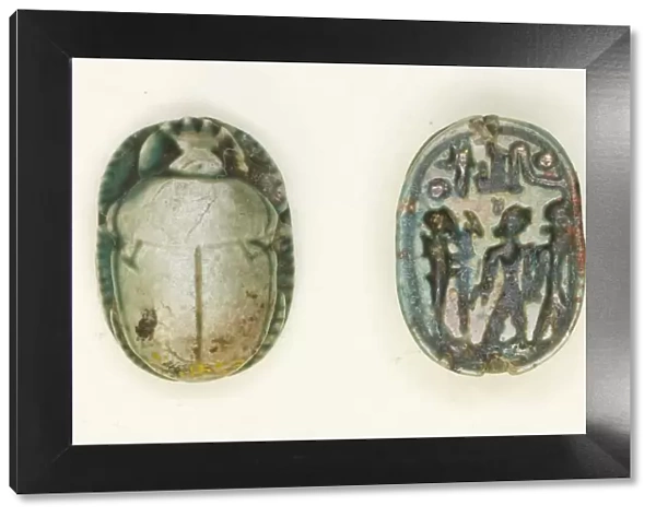 Scarab: The God Ptah with a Standing King and the Name of Usermaatra Setepenra