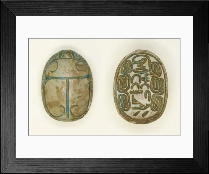 Framed Print : Scarab: Title (Greatest of the Tens of Upper Egypt) and Personal Name, Egypt Framed Print : Scarab: Title (Greatest of the Tens of Upper Egypt) and Personal Name, Egypt