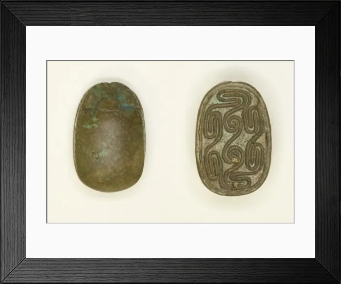 Framed Print : Scarab: Interlocking Scrolls and Spirals, Egypt, Second Intermediate Period, Dynasty 15 Framed Print : Scarab: Interlocking Scrolls and Spirals, Egypt, Second Intermediate Period, Dynasty 15