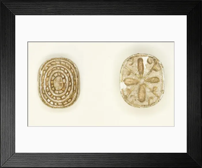 Framed Print : Plaque with Cross and Rope Designs, Egypt, Second Intermediate Period Framed Print : Plaque with Cross and Rope Designs, Egypt, Second Intermediate Period