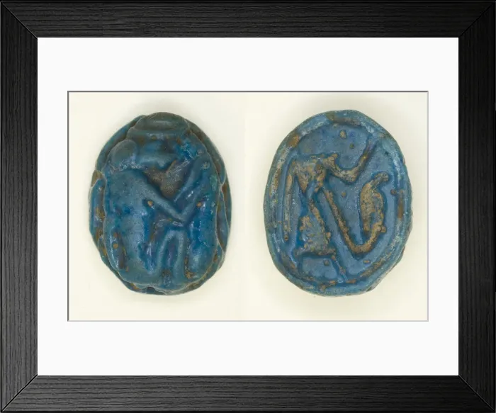 Framed Print : Scaraboid: Thoth as a Baboon with Lunar Crescent, Egypt, New Kingdom, Dynasties 19-20 Framed Print : Scaraboid: Thoth as a Baboon with Lunar Crescent, Egypt, New Kingdom, Dynasties 19-20