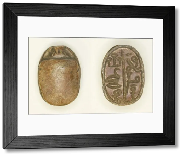 Framed Print : Scarab: Title (Seal-Bearer of the King of Lower Egypt, Overseer of Sealed Goods Framed Print : Scarab: Title (Seal-Bearer of the King of Lower Egypt, Overseer of Sealed Goods