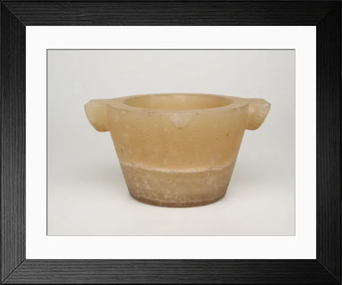 Framed Print : Mortar, Egypt, Late Period, Dynasty 26 (664-525 BCE). Creator: Unknown Framed Print : Mortar, Egypt, Late Period, Dynasty 26 (664-525 BCE). Creator: Unknown